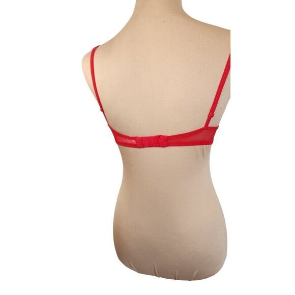 Victoria Secret PINK Red Size 32A Lace Push up Bra - Picture 3 of 5